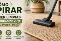 Cómo aspirar y mantener limpias las alfombras de yute y fibras naturales