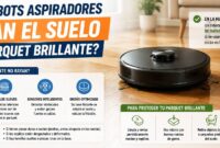 Los robots aspiradores rayan el suelo de parquet brillante